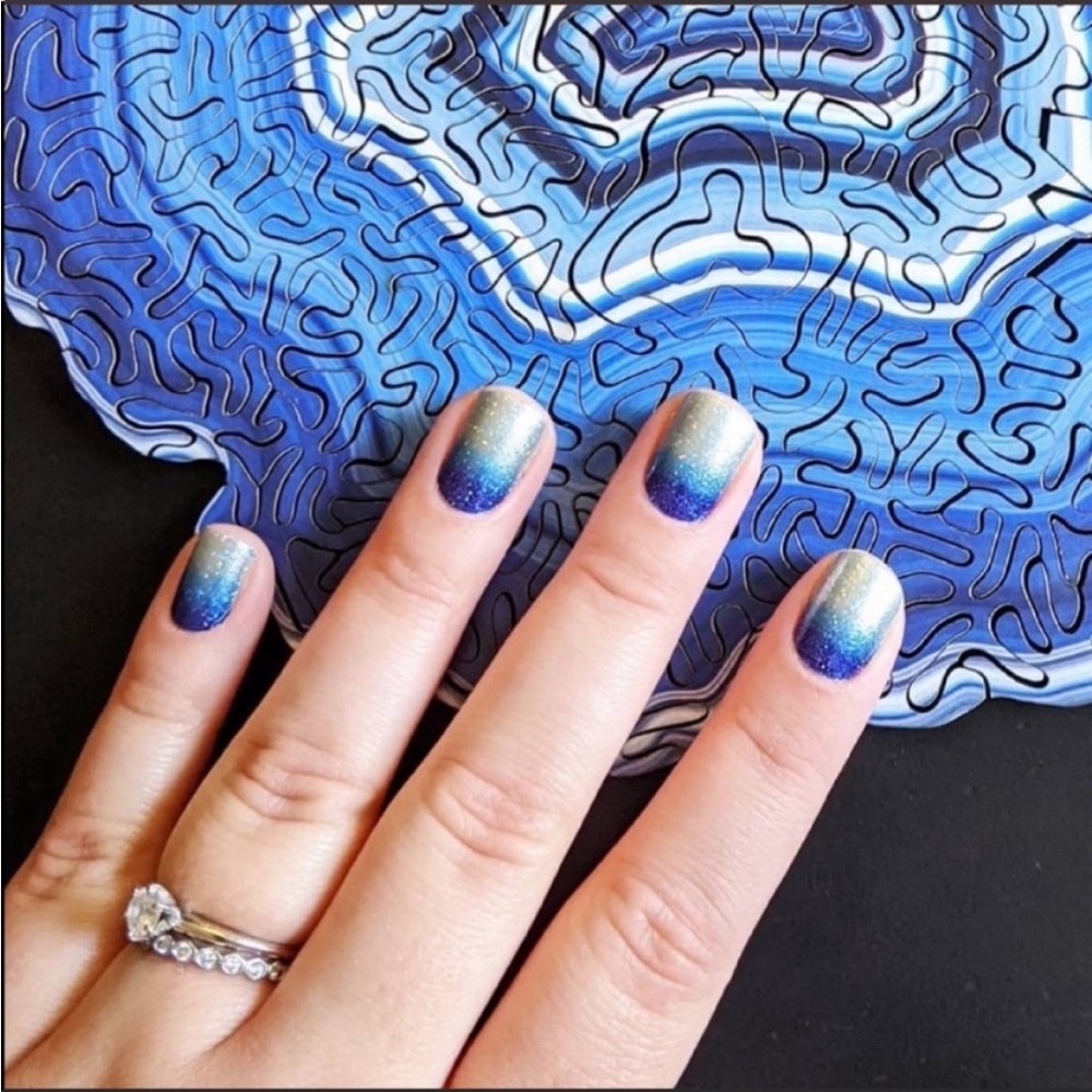 *Retired* Color Street: Long Time No Sea | Mint Blue Glitter Ombre Gradient - Picture 6 of 13